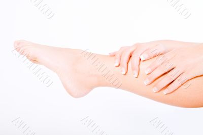 Close up of a bare leg