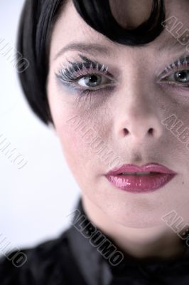 Stylish portrait of a blond girls face