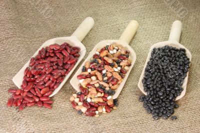 Shovels with differnt kind of Beans