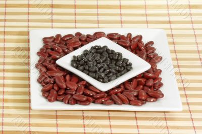 Red and black Beans