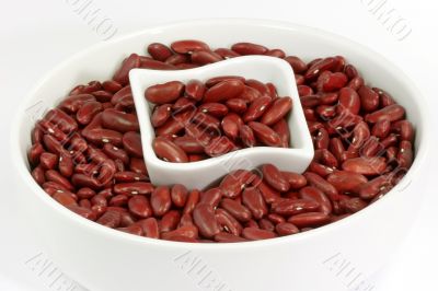 Red Kidney Beans in a white bowl