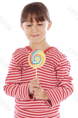 Girl with lollipop