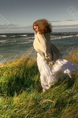 windy  young lady