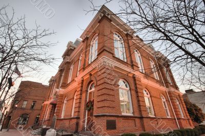 red brick building