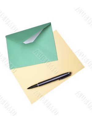 envelope and pen