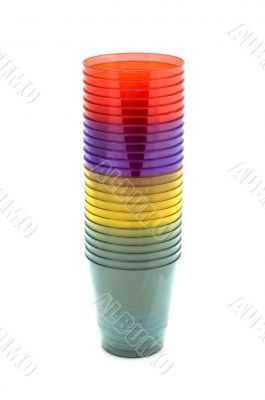 Color plastic cups