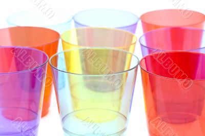 plastic cups macro