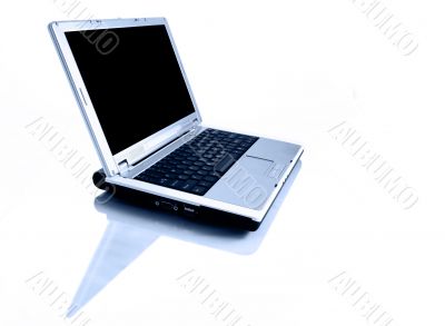 Laptop with reflection