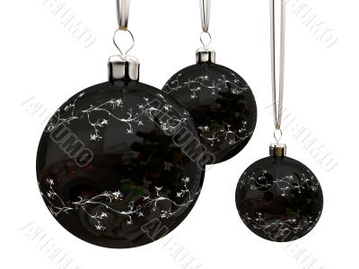 Christmas balls isolated on white background
