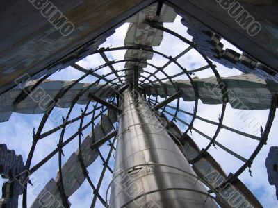 Inside a tower