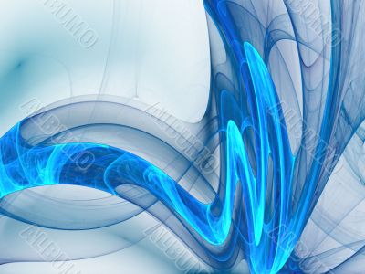 Fractal Abstract Background - Blending blues
