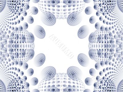 Fractal Abstract Background - Layered bubble border