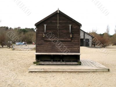 lonely beach shed