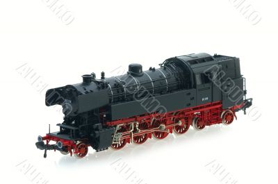 retro locomotive black