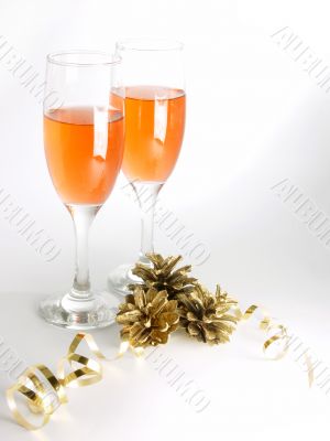 two glasses with wine