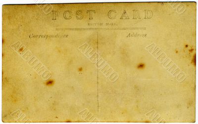 Vintage postcard, 1927 year.