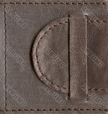 brown textured leather lock