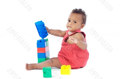 Baby with blocks