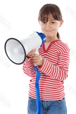 girl with megaphone