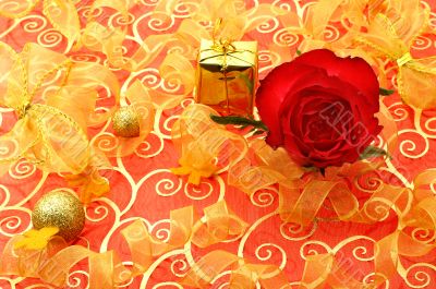 holiday background with a gift