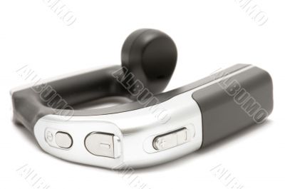 bluetooth headset on white