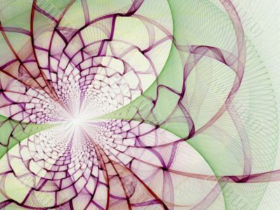 Fractal Abstract Background - Threads and ribbons