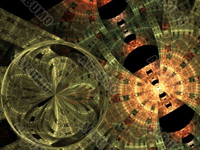 Bubble and Weave Abstract Background