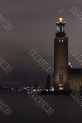 Stockholm City Hall in night