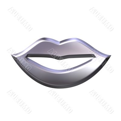 3D Silver Lips