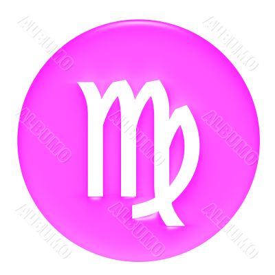 Virgo 3D Pink Gel Framed