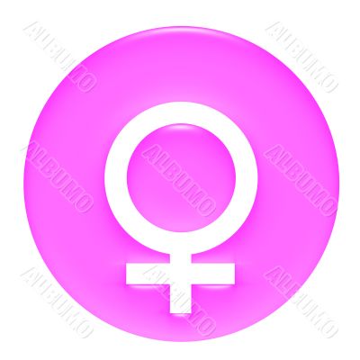 Female Symbol 3D Pink Gel Framed