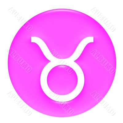 Taurus 3D Pink Gel Framed