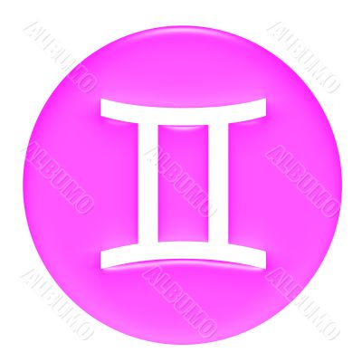 Gemini 3D Pink Gel Framed