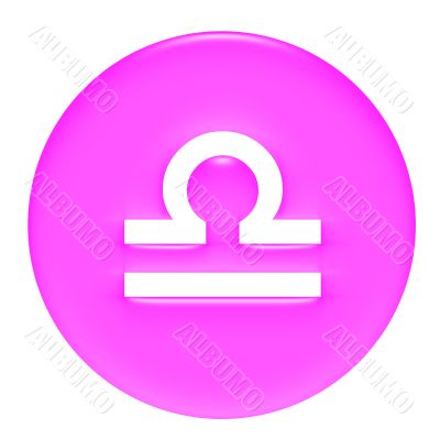 Libra 3D Pink Gel Framed