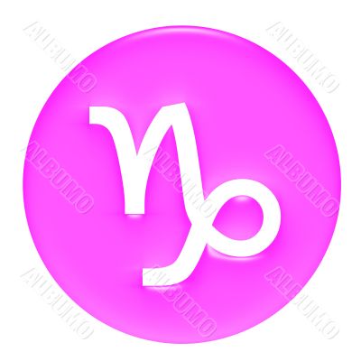 Capricorn 3D Pink Gel Framed