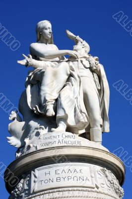 Lord Byron monument in Athens Greece