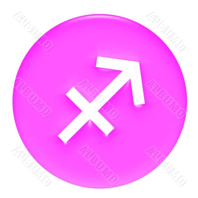 Sagittarius 3D Pink Gel Framed