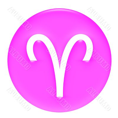 Aries 3D Pink Gel Framed