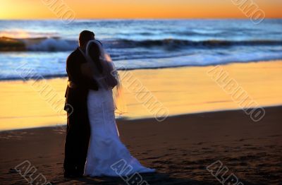 Wedding at sunset