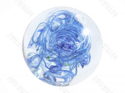 glass ball by a pattern inwardly