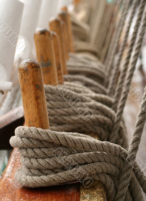 Rope on ship