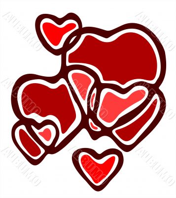 Hearts composition