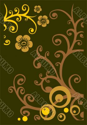 Bronze floral background