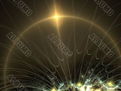 Threads and Arch Abstract Background
