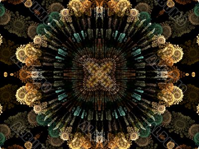 Spirals in Kaleidoscope Abstract Background