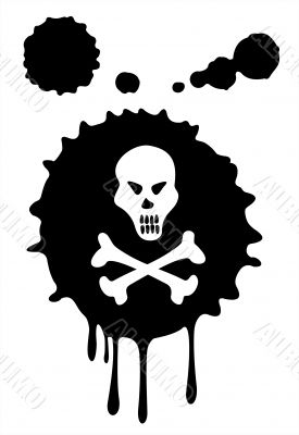 skull and blots