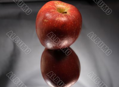 Red Apple With Reverberation