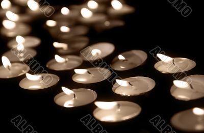 Burning candles