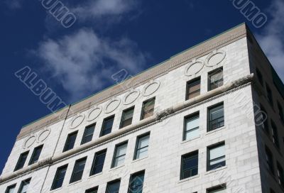 Classic Details on White Building