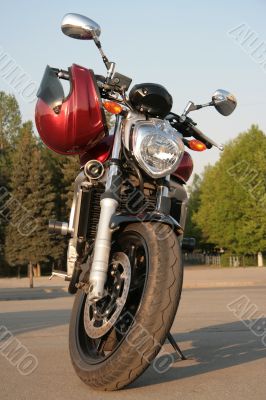 Motorcycle - the front view.